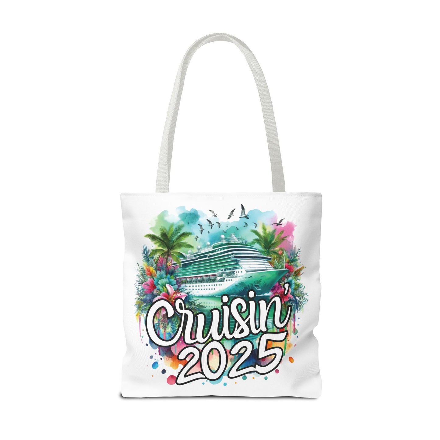 Cruisin' 2025 Tropical Tote Bag - Perfect for Cruise Lovers!