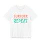 Sunburn Sunset Repeat Tee, Summer Shirt, Vacation Top, Beachwear, Unisex Graphic Tee, Fun Gift for Beach Lovers