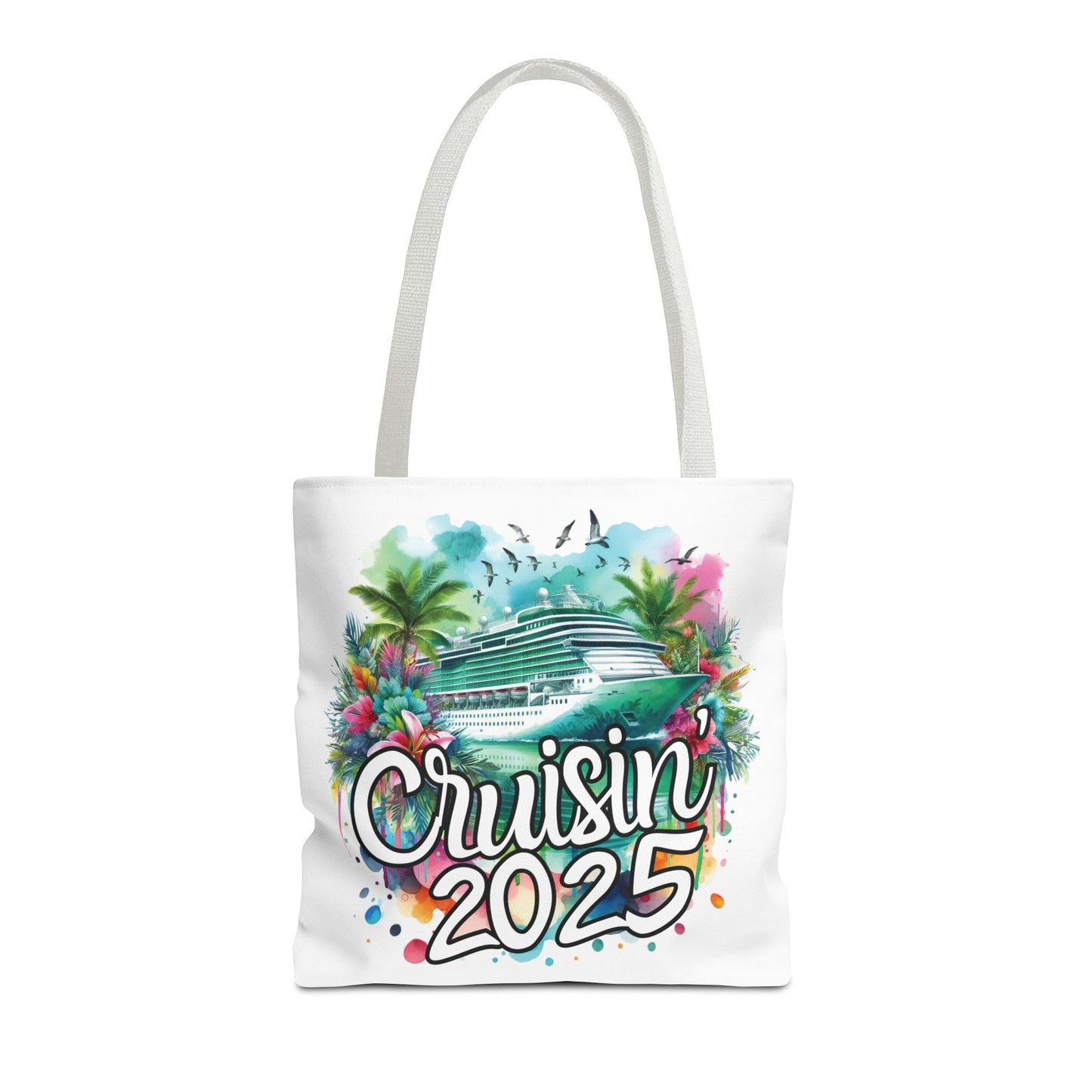 Cruisin' 2025 Tropical Tote Bag - Perfect for Cruise Lovers!