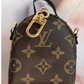 LV Inspired Mini Backpack with chain