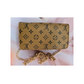 LV Inspired "Yellow Toned" Leather Purse with detachable gold chain
