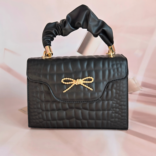Black Small Purse with Bow