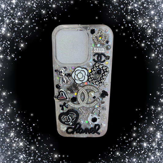 Junk Phone Case I phone 16 Pro Classic Black and White