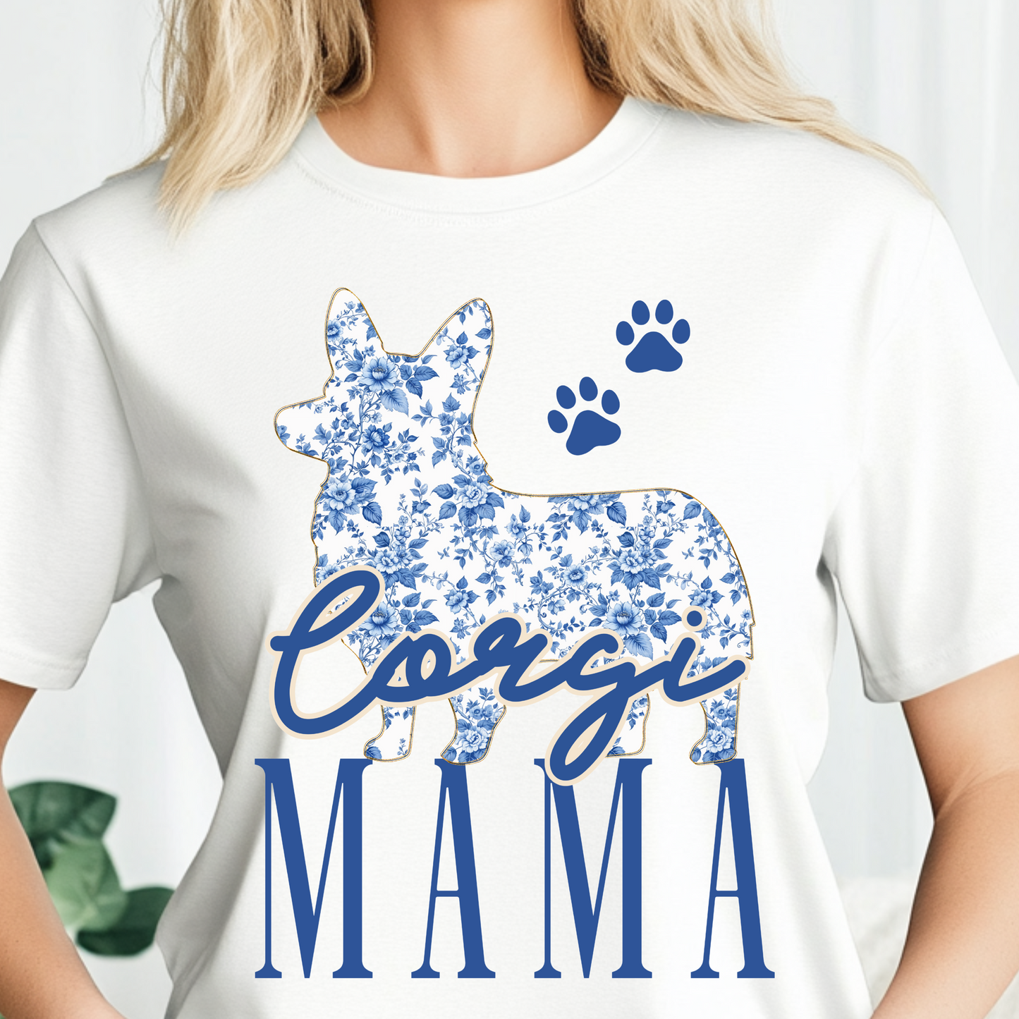 Corgi Mama Floral Unisex T-Shirt - Perfect Gift for Dog Lovers