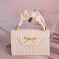 Cream Color Small Purse with Bow