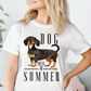 Dachshund Dog Days of Summer Color Comfort T-shirt for Pet Lovers