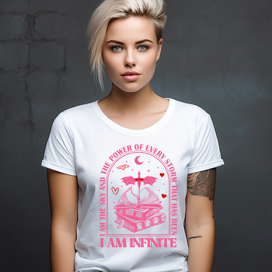 Dragon Graphic Unisex T-Shirt - Empowering 'I am infinite' Design
