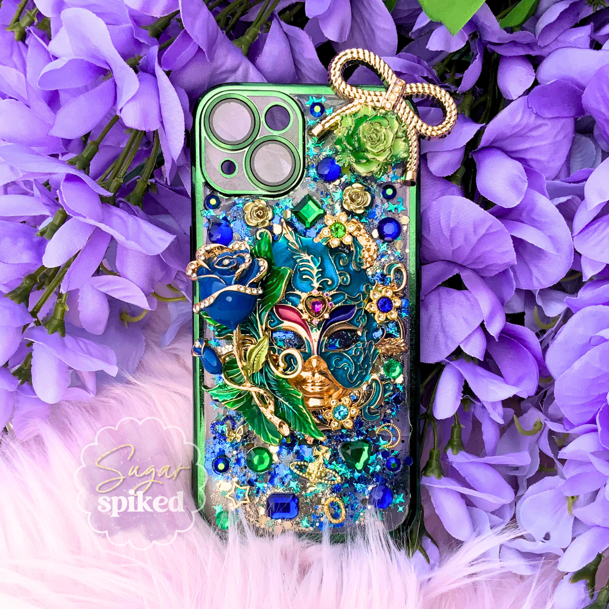 Emerald Masquerade Peacock iPhone 14 Case