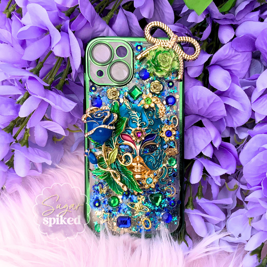 Emerald Masquerade Peacock iPhone 14 Case