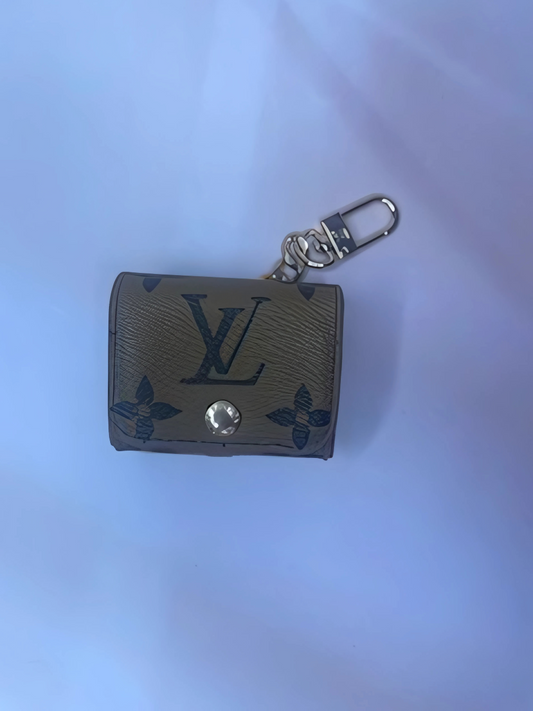 LV Inspired Airpod case in light brown