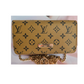 LV Inspired "Yellow Toned" Leather Purse with detachable gold chain