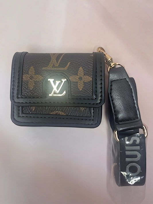 Classic LV inspired Leather Airpod Case