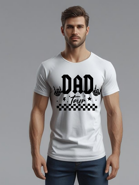 Rockin' Dad Tour Unisex Softstyle T-Shirt, Father's Day Gift, Gift for Dads, Men's Graphic Tee, Family Bonding Shirt, Music Lover Shirt