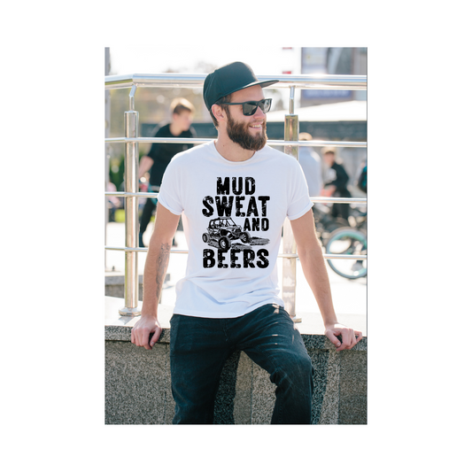 Mud Sweat and Beers Unisex Heavy Cotton Tee - Perfect for Off-Roading Adventures