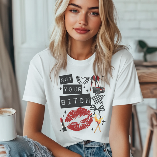 Trendy Sassy Graphic Tee - "Not Your Bitch" Unisex Softstyle T-Shirt