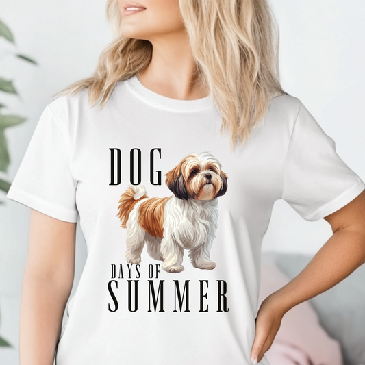 Shih Tzu Dog Days of Summer Comfort Colors T-Shirt - Unisex Garment-Dyed Tee for Dog Lovers