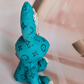 LV Inspired Teal Blue Bunny Keychain