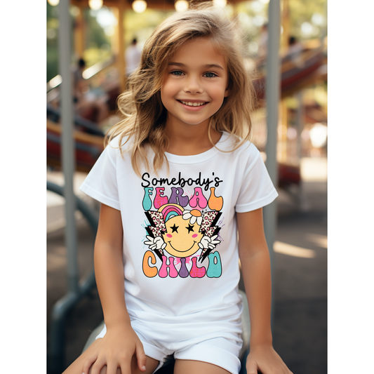 Somebody's Feral Child Kids Tee
