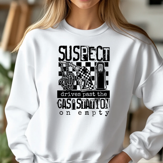 Suspect Drives by Skeleton Funny Sweatshirt