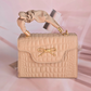 Beige Small Purse with Bow